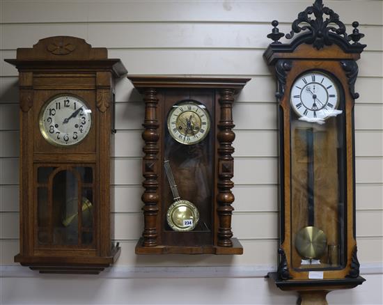 3 American wall clocks